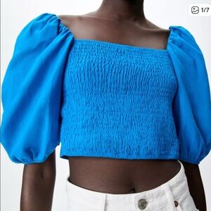 Zara Smocked Top